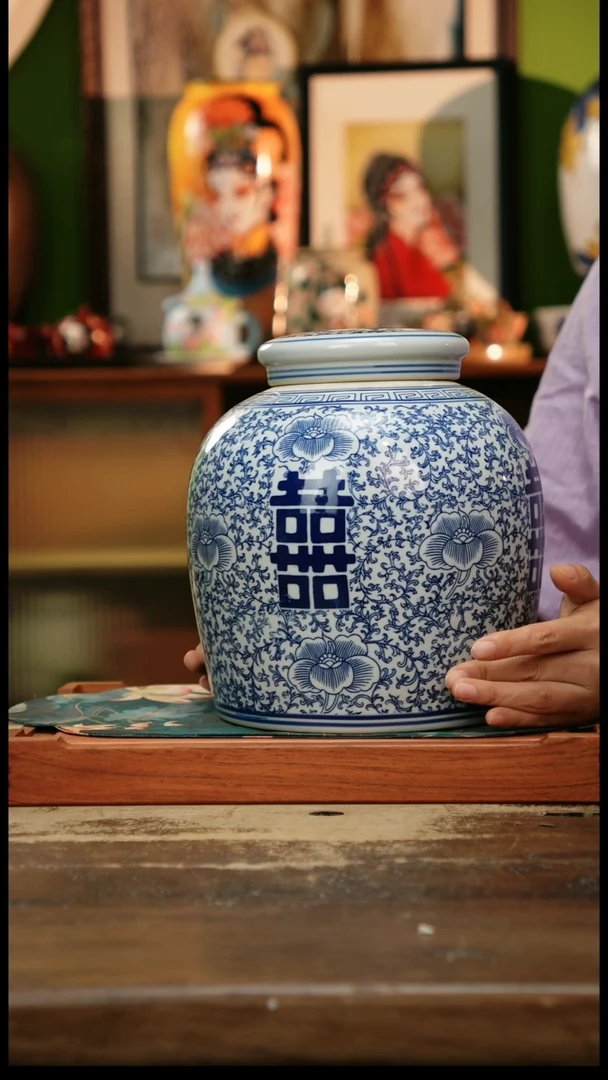 瓷片景德镇纯手工釉下彩精品茶具水杯