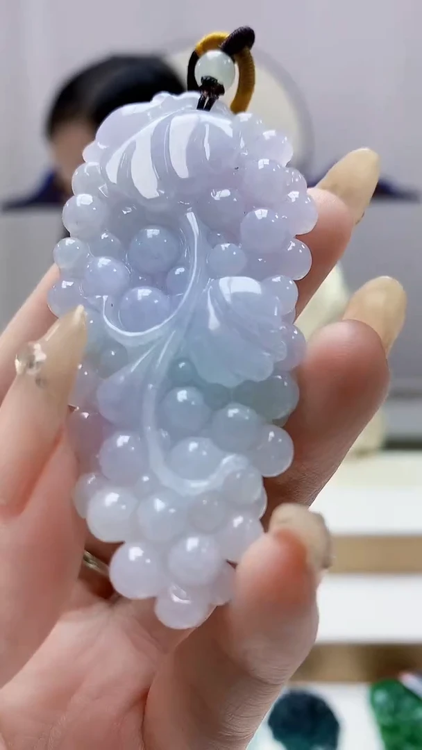 未镶嵌定制翡翠4852DD-毛货挂件26