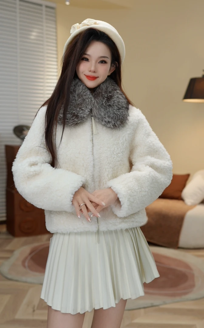 2025外套女秋冬爆款网红毛毛外套洋气110-珊珊