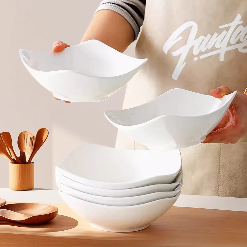 盘子ins高颜值陶瓷菜盘家用四方翘脚盘汤盘 沙拉碗轻奢北欧风深盘