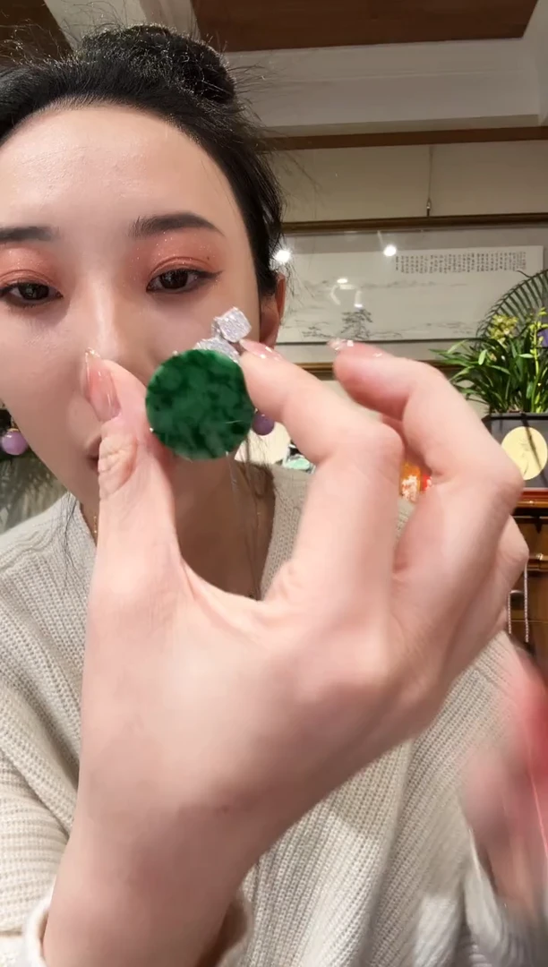 【闪购商品】翡翠颈饰银S925镶嵌国风