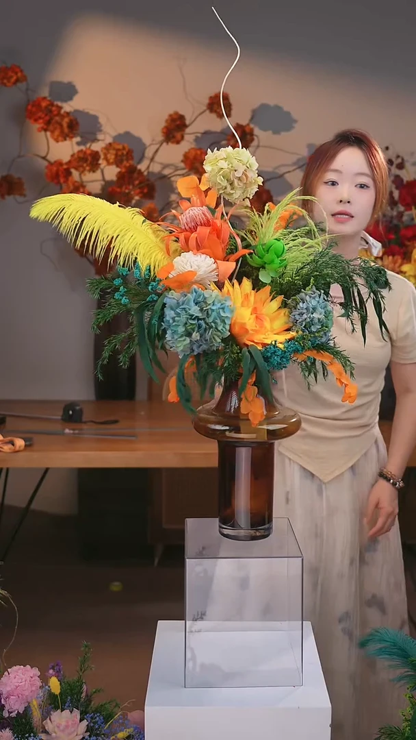 图片款式：单花束+花瓶