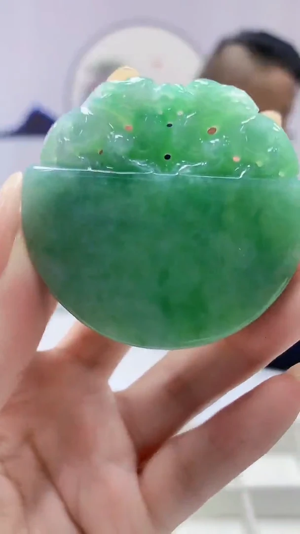 定制翡翠未镶嵌4969DD-毛货挂件51