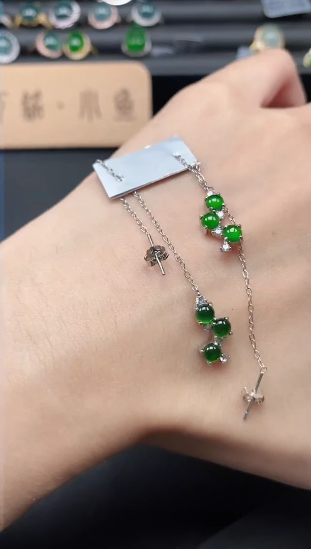 翡翠戒指银S925镶嵌5151-4