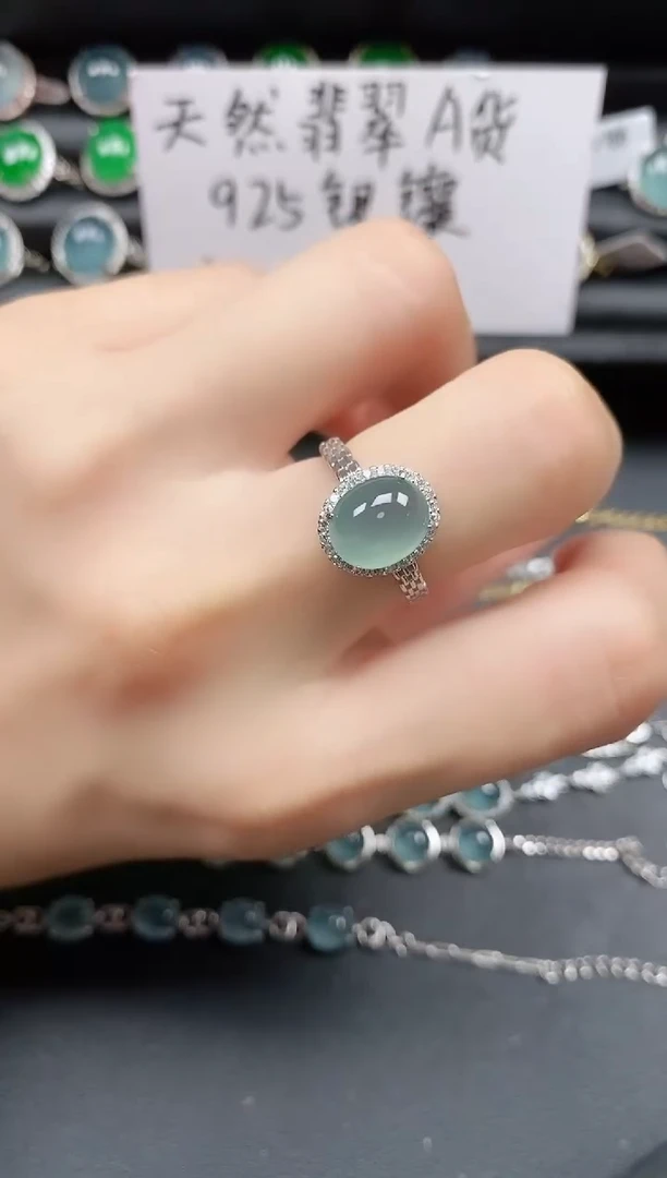 银S925镶嵌戒指翡翠1111