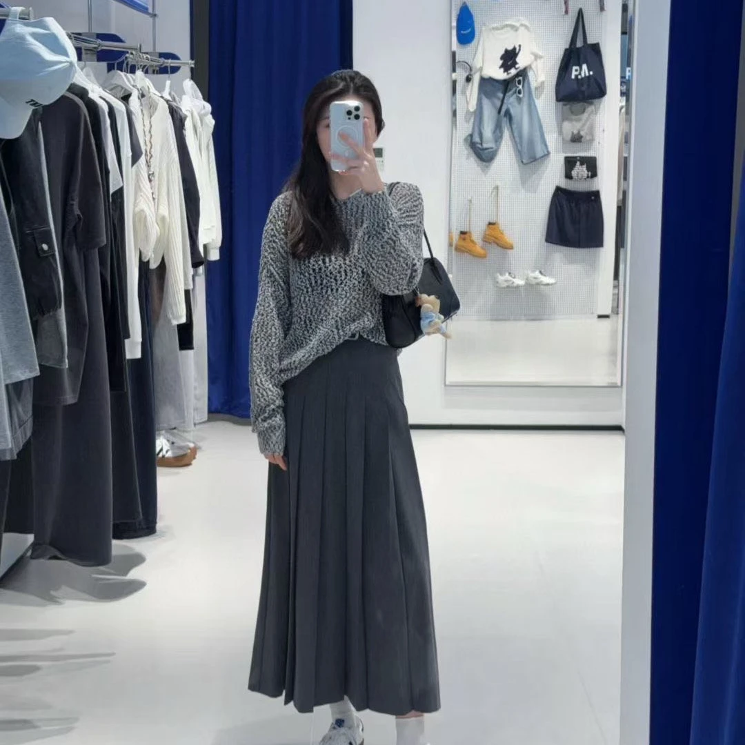 3456女士百褶半身裙T