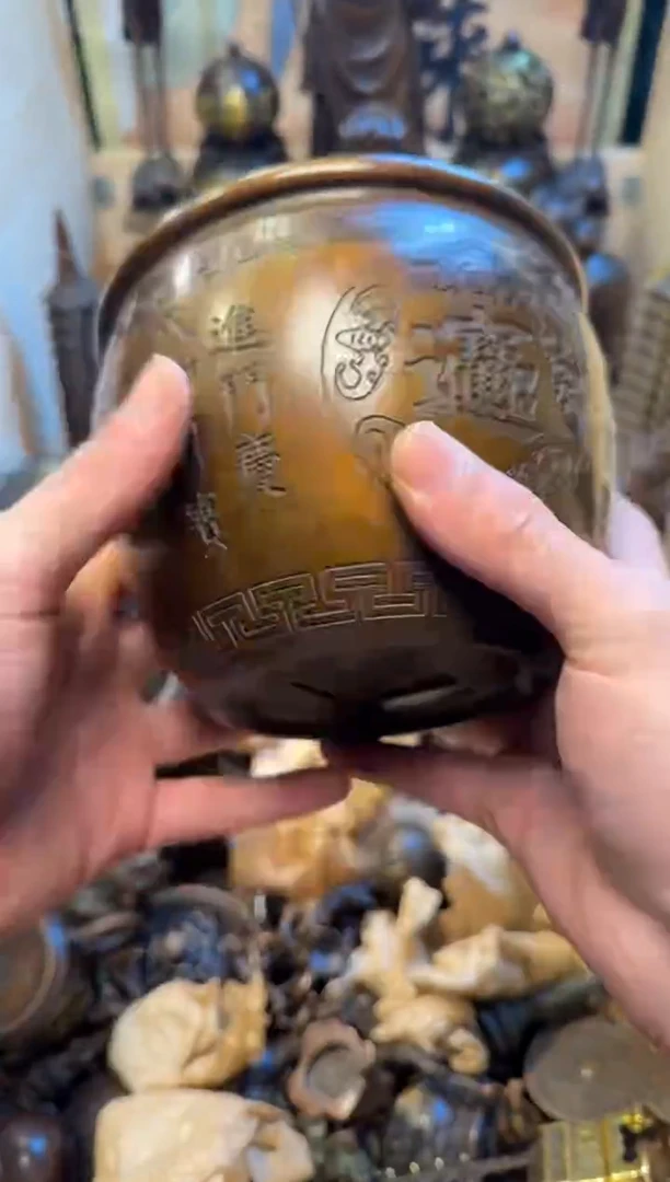 潼潼古铜只卖真铜！（大百福缸）