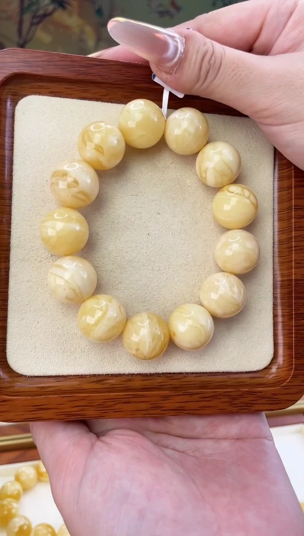 未镶嵌蜜蜡裸石手串