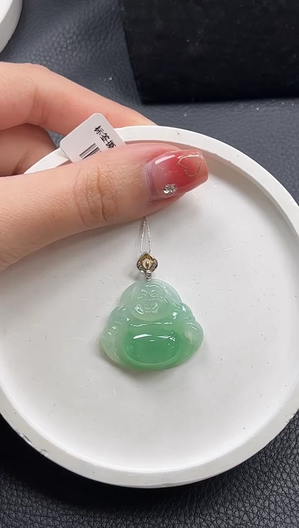 【闪购商品】翡翠颈饰18K金镶嵌佛公