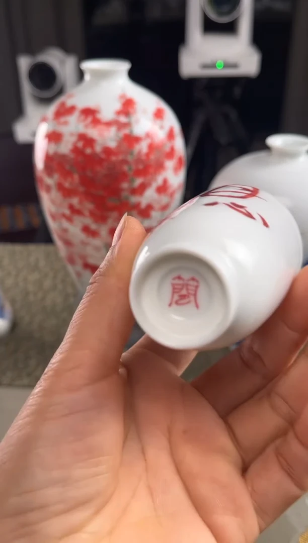 景德镇文祥窑手工釉下彩陶瓷单杯