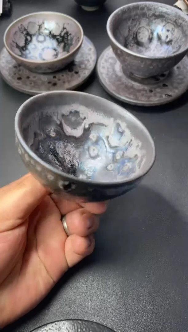 茶盏87叶紫建盏叶紫