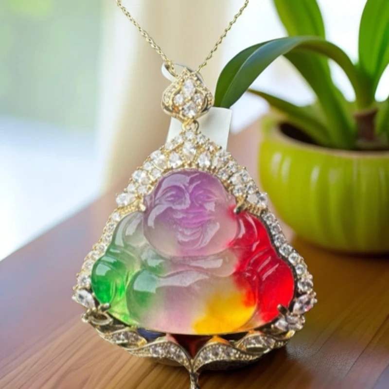 ｛高端甄选}CY33五彩佛公吊坠