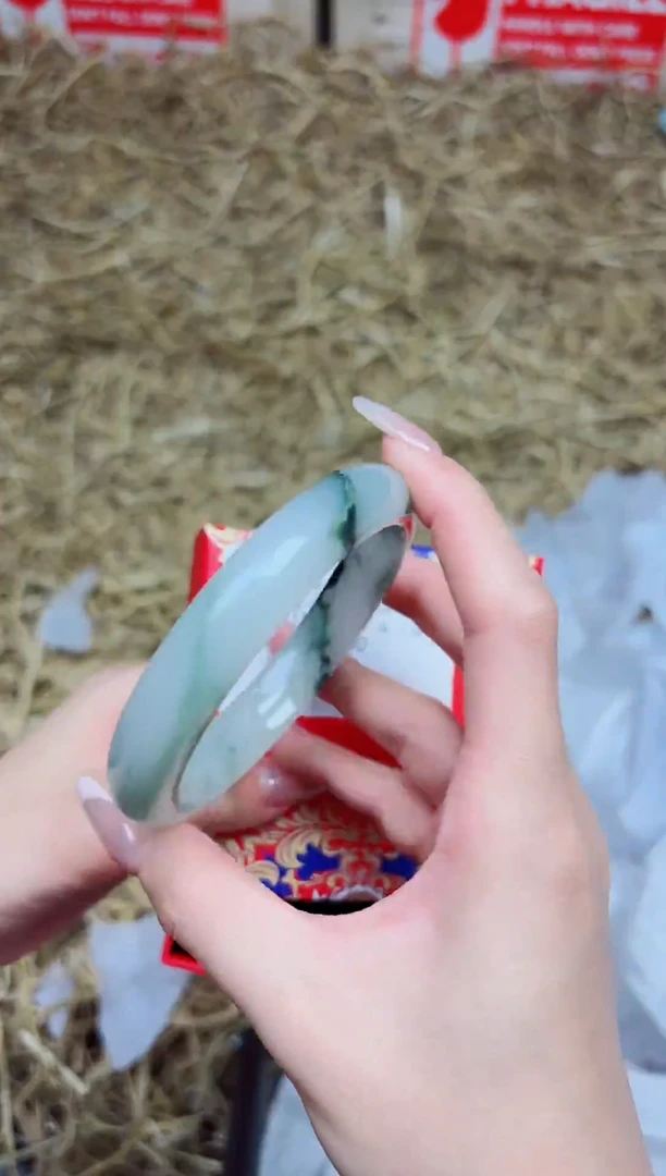 未镶嵌手镯石英质玉1093--圈口58