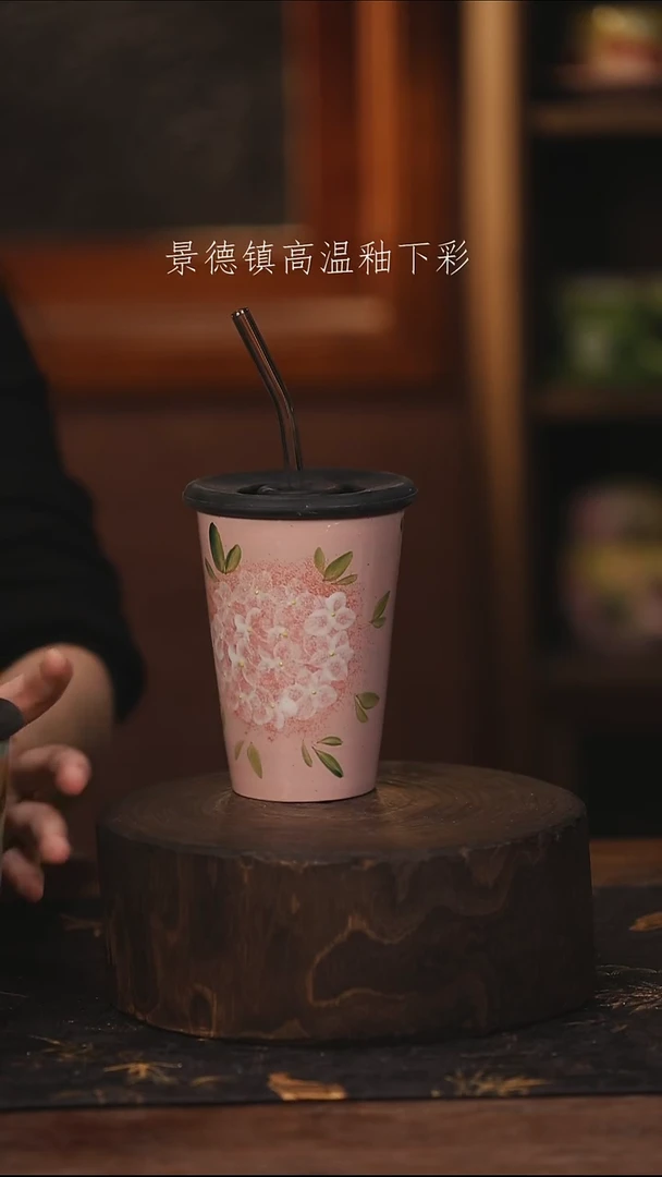 陶瓷景德镇高温釉下手绘陶瓷@L246@