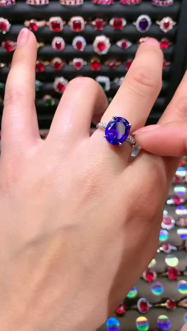 【闪购商品】水晶戒指银S925镶嵌1012紫水晶