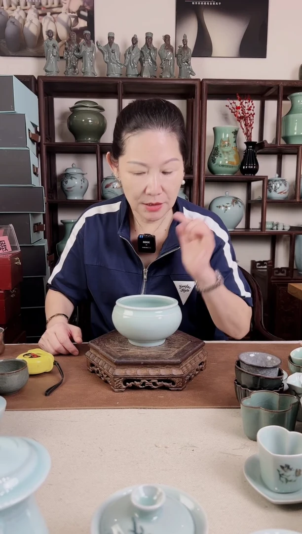 纯手工 粉青 旋纹洗