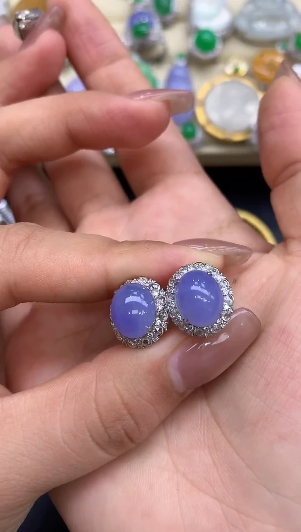 18K金镶嵌翡翠耳饰439-中国好珍宝