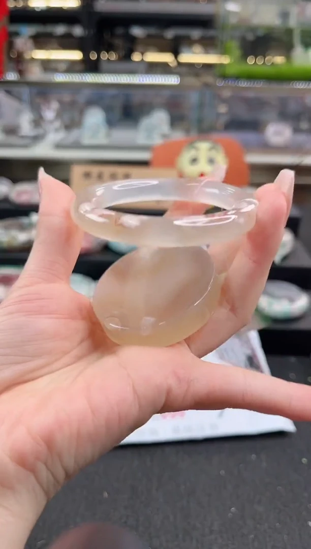 未镶嵌手镯石英质玉53圈口 （赠品镯心）3984597