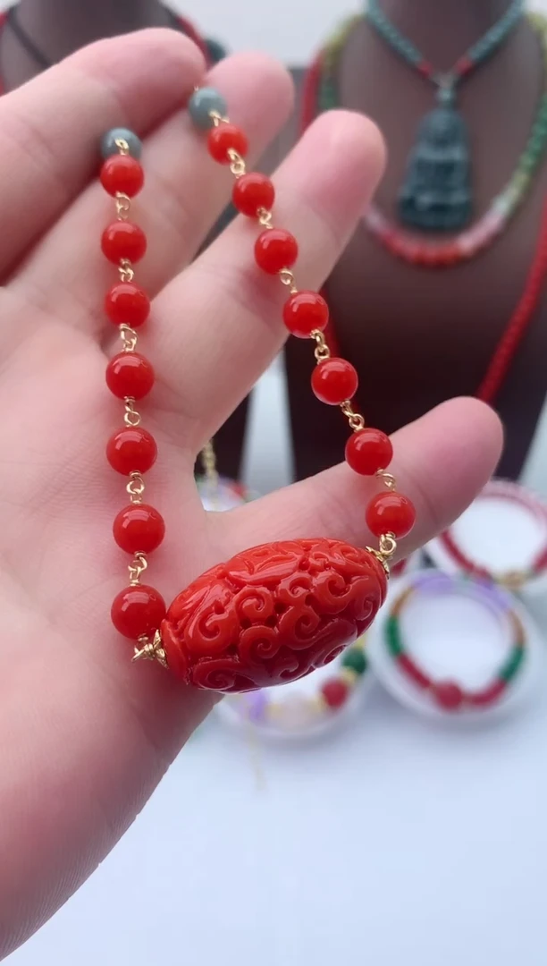 【闪购商品】翡翠颈饰14K金镶嵌D275项链