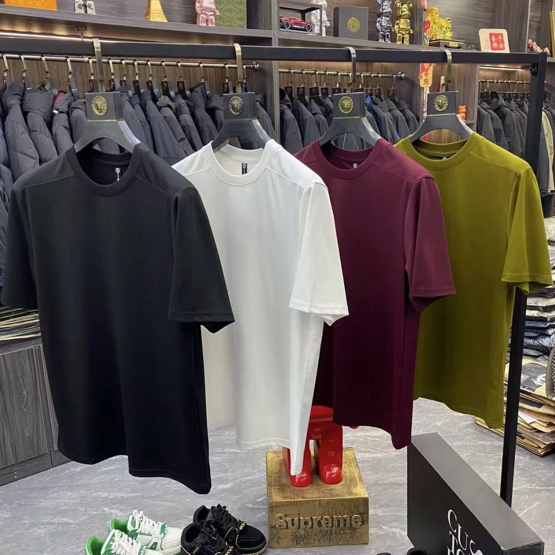 春夏新款男士休闲时尚百搭无标净版圆领T恤