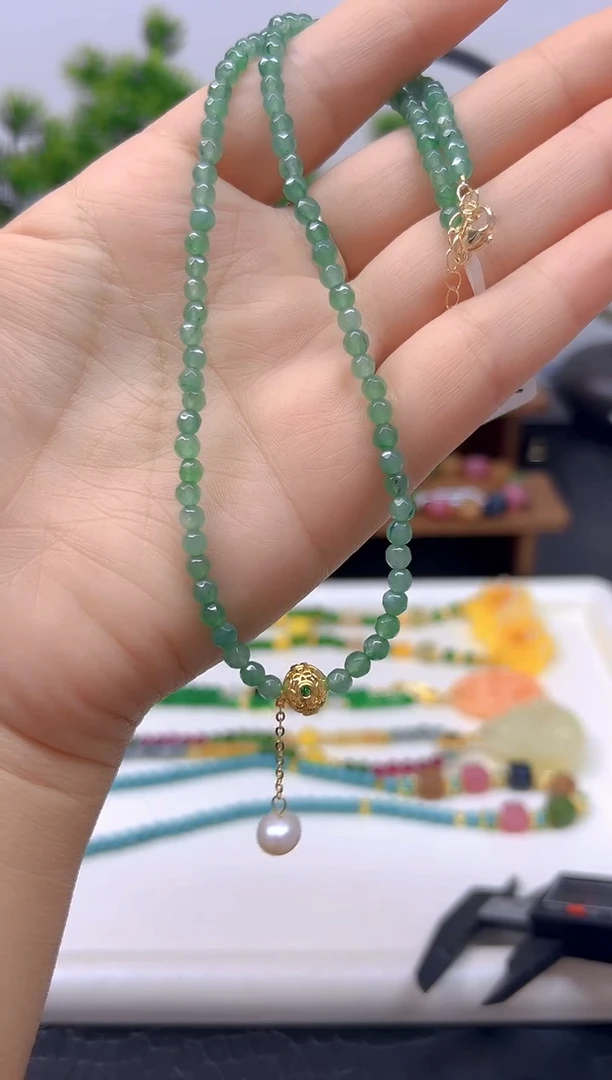 【闪购商品】翡翠项链未镶嵌项链X524