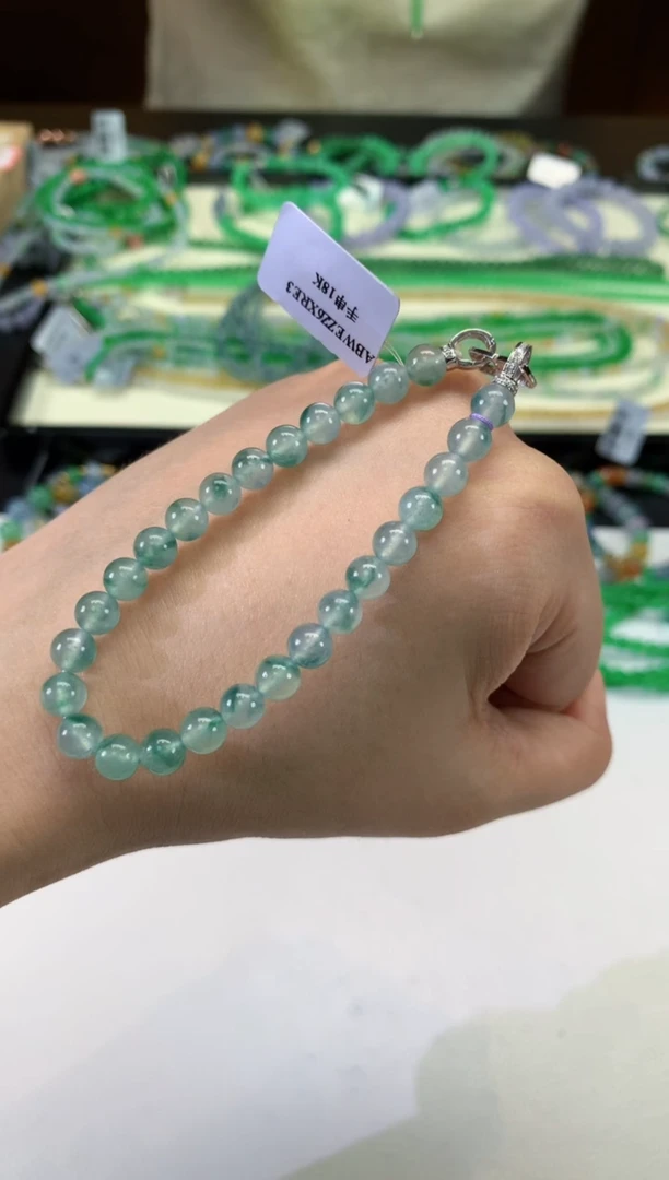 未镶嵌手串翡翠A916|14800