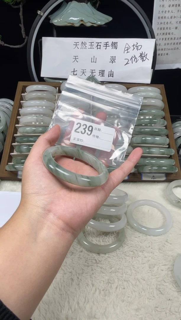 未镶嵌手镯石英质玉（天山翠）239