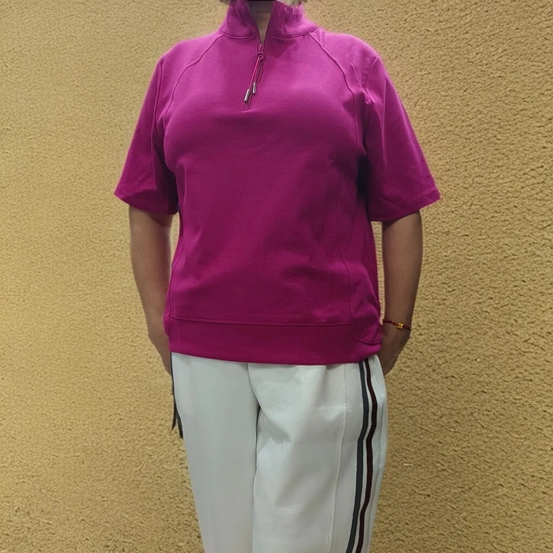 夏季宽松双条杠设计简约百搭运动哈伦裤上衣女士