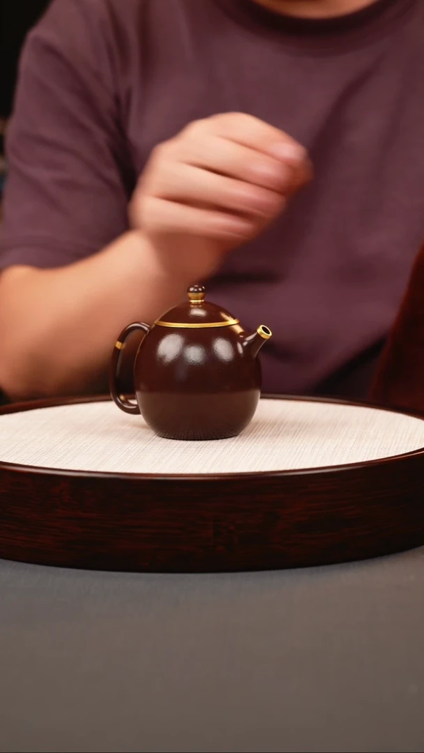 茶壶紫砂王海东紫泥小品描金龙蛋