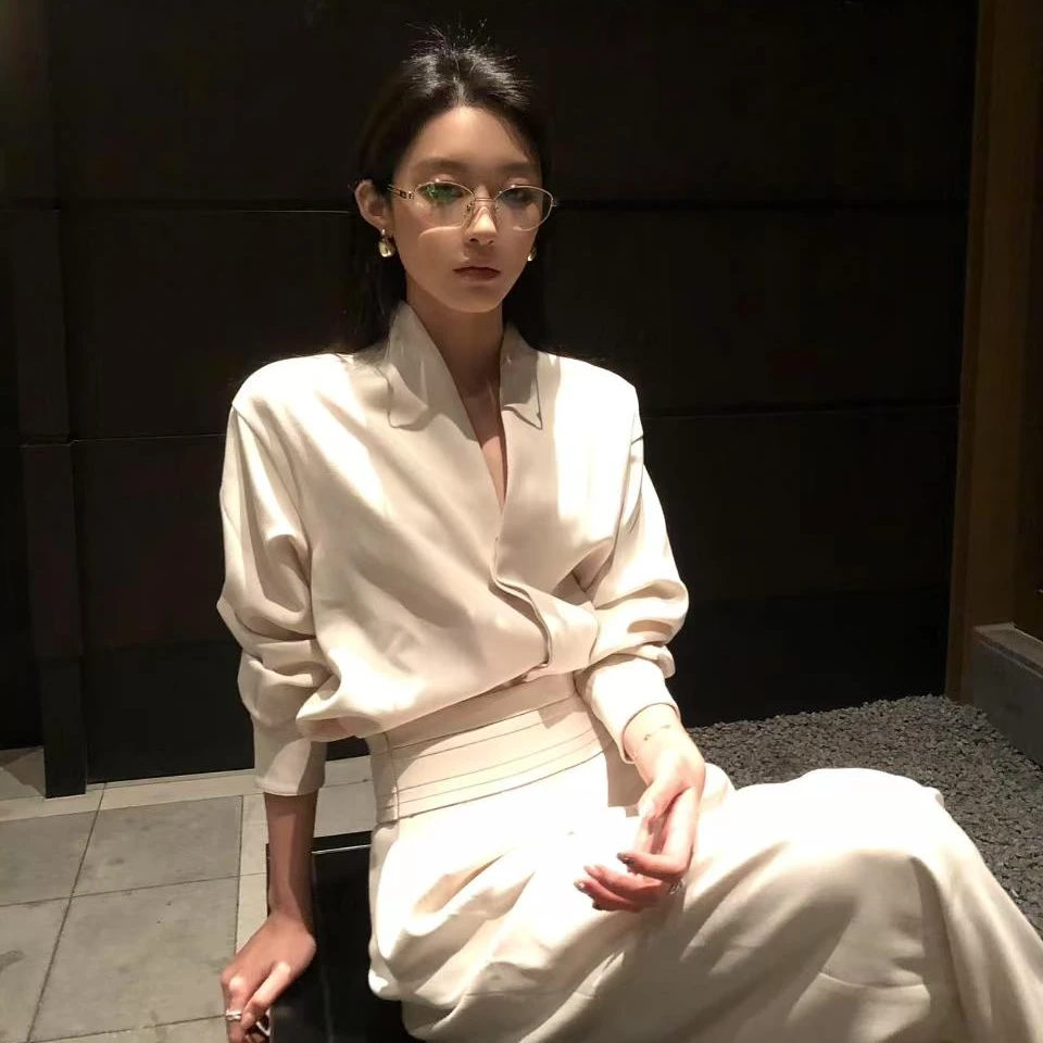 休闲风慵懒风时尚套装轻奢气质长袖百搭法式小众韩版轻熟洋气