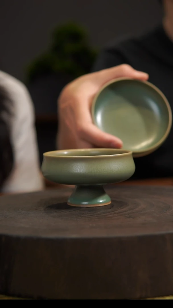 杯子高足普洱杯 汝州原产地  原矿老釉