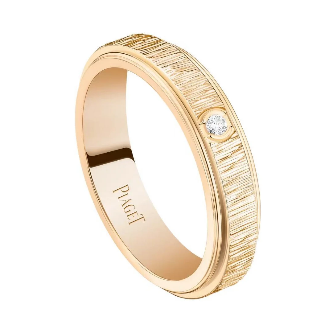 99新 Piaget/伯爵  伯爵18k金单钻戒指53码