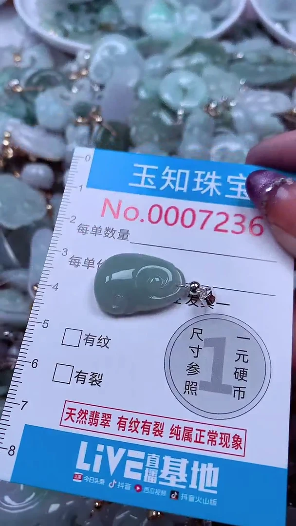 翡翠未镶嵌吊坠(不含链)7236
