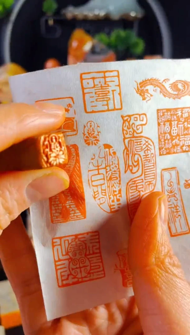 【闪购商品】老挝石印石手工篆刻《小佛造像》1.0木纹