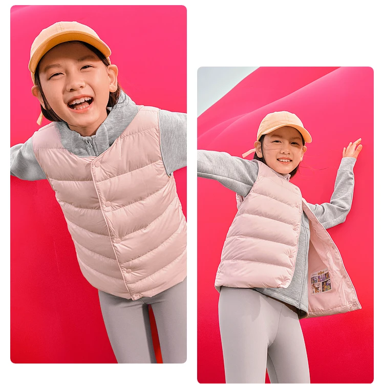 波司登儿童羽绒马甲新款保暖轻薄羽绒背心童装内搭T40130060DS