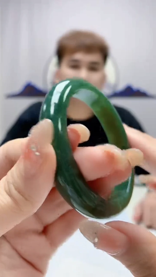 定制翡翠未镶嵌4868DD-毛货手镯（57圈）85