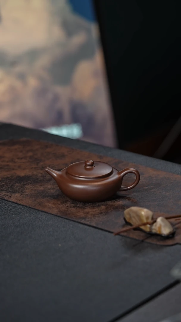 【闪购商品】紫砂茶壶扁晨  王霞  紫泥  150cc