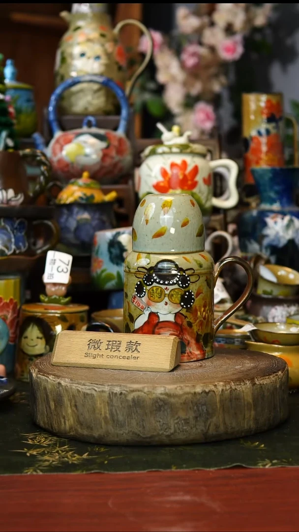 花瓶微瑕79景德镇手工釉下彩陶瓷