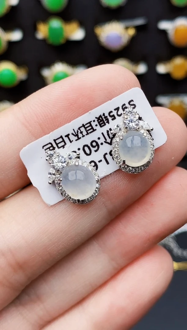 银S925镶嵌戒指翡翠8131