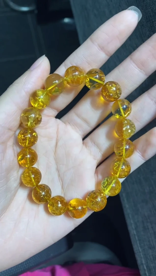 未镶嵌蜜蜡裸石（静）爆花手串