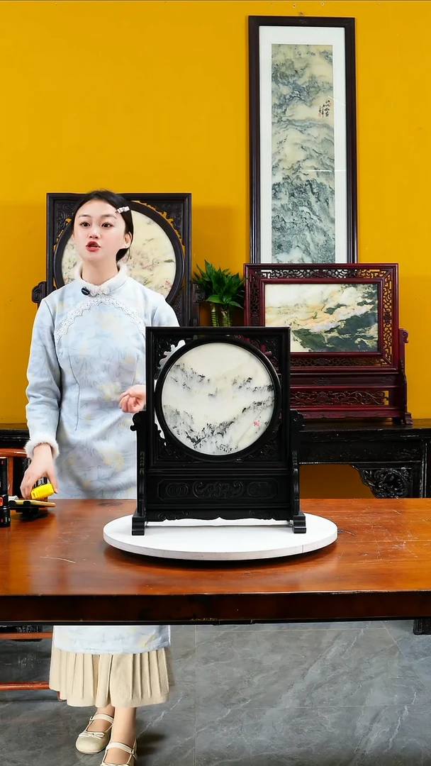 石材天然大理石画摆件