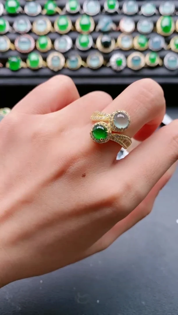 【闪购商品】翡翠戒指银S925镶嵌11111111