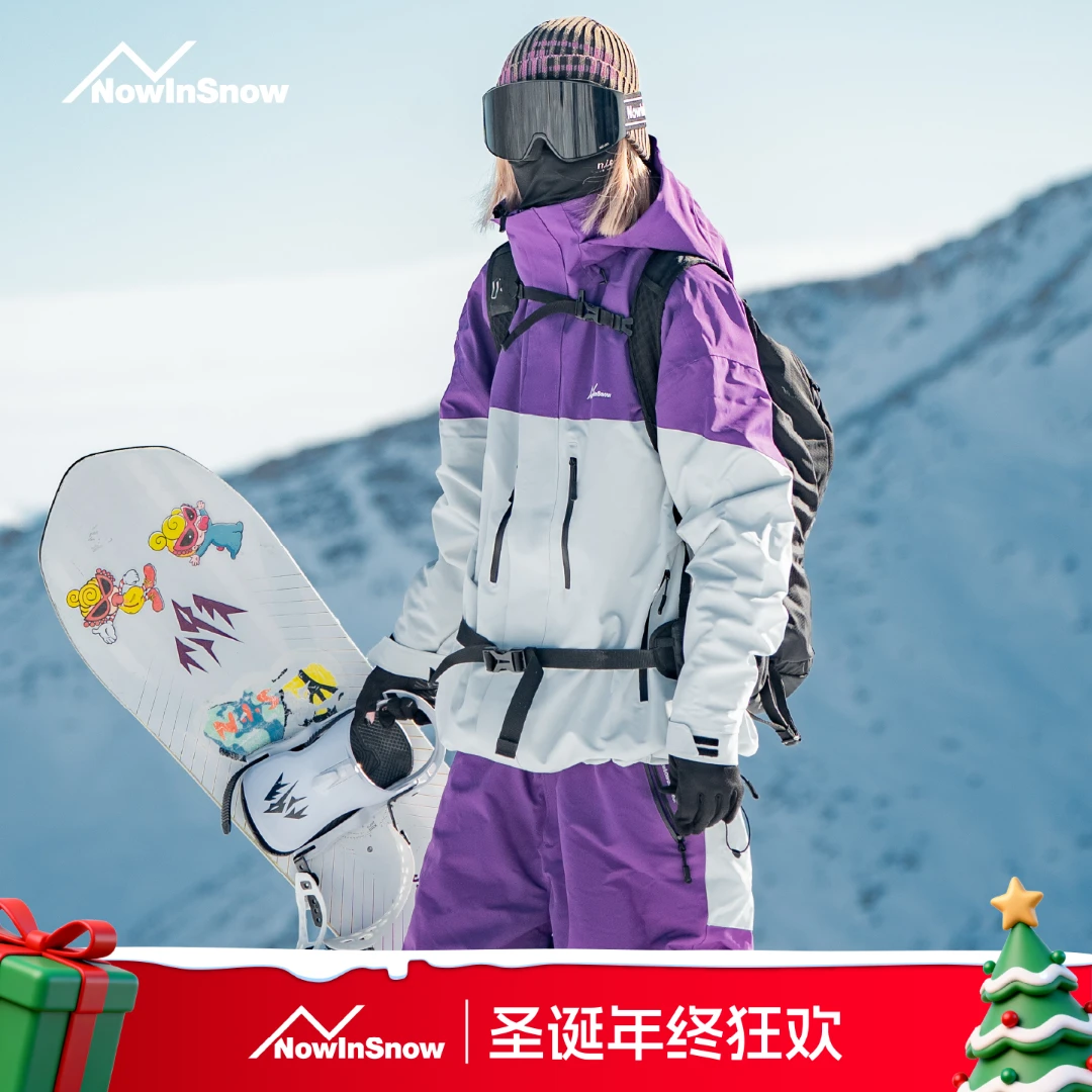 nis雪现滑雪专业滑雪服男女同款保暖雪服套装滑雪衣宽松滑雪裤