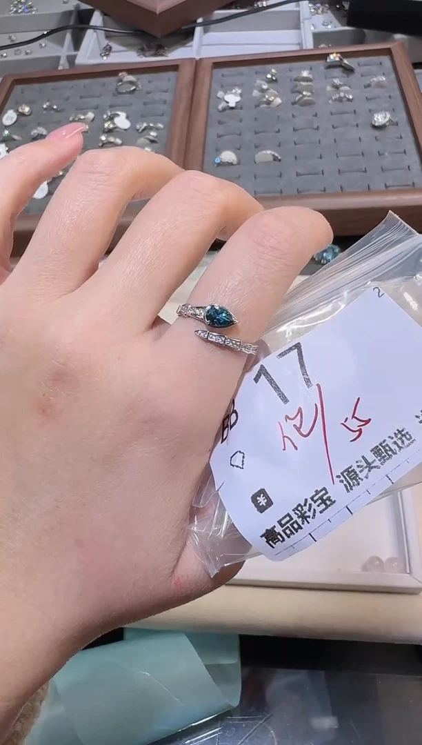 【闪购商品】托帕石戒指银S925镶嵌多样性发一BB17