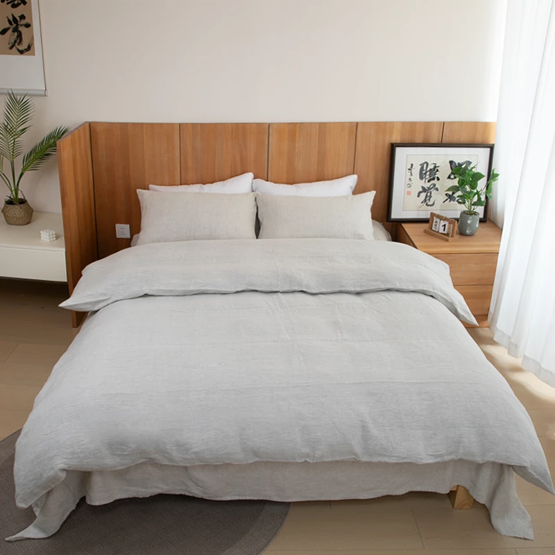天竺良品纯亚麻床单款四件套  松烟系列CX00709