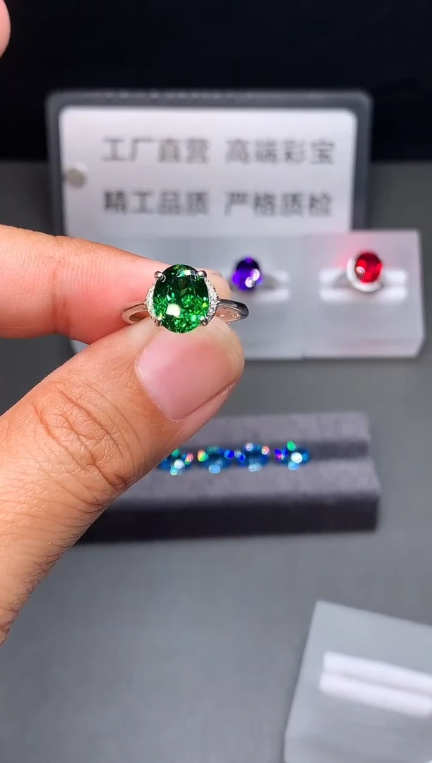 银S925镶嵌戒指石榴石11