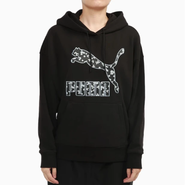 PUMA/彪马女子秋季运动休闲舒适百搭连帽卫衣 533214-01