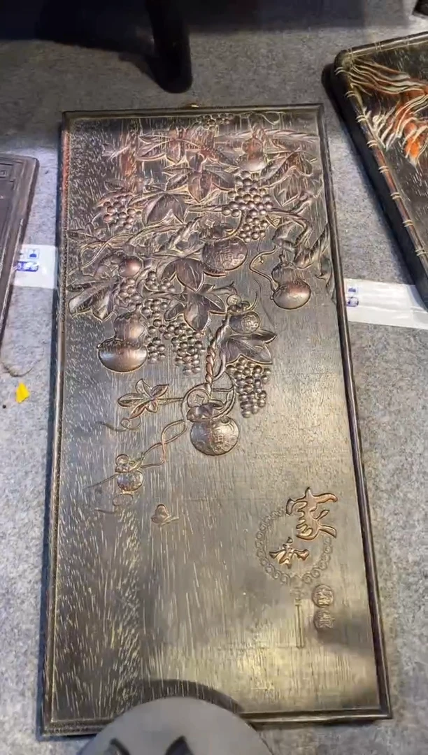 香榧木紫檀拆件雕刻板以直播间实物为准
