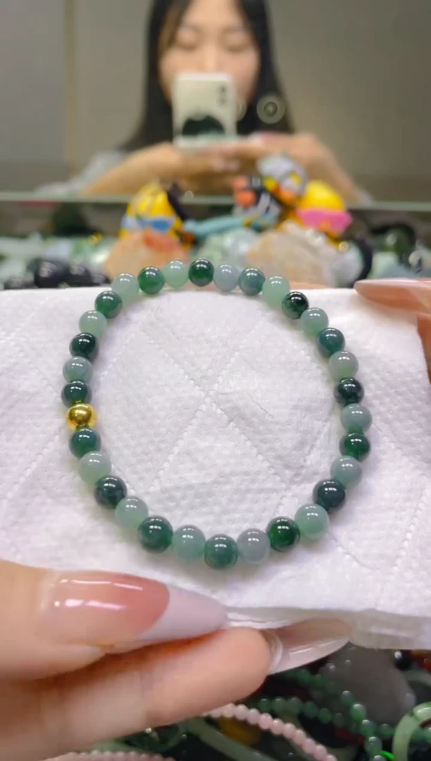 翡翠未镶嵌颈饰5MM/U/翡翠A货一图一物