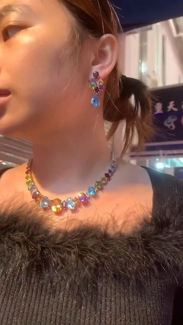颈饰银S925镶嵌水晶【宝石世家严选】